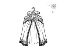 Elegantes königliches Cape mit aufwendiger Spitzenverzierung. Luxus-Vintage-Umhang für Mode-Design und Fantasie-Kostüme.