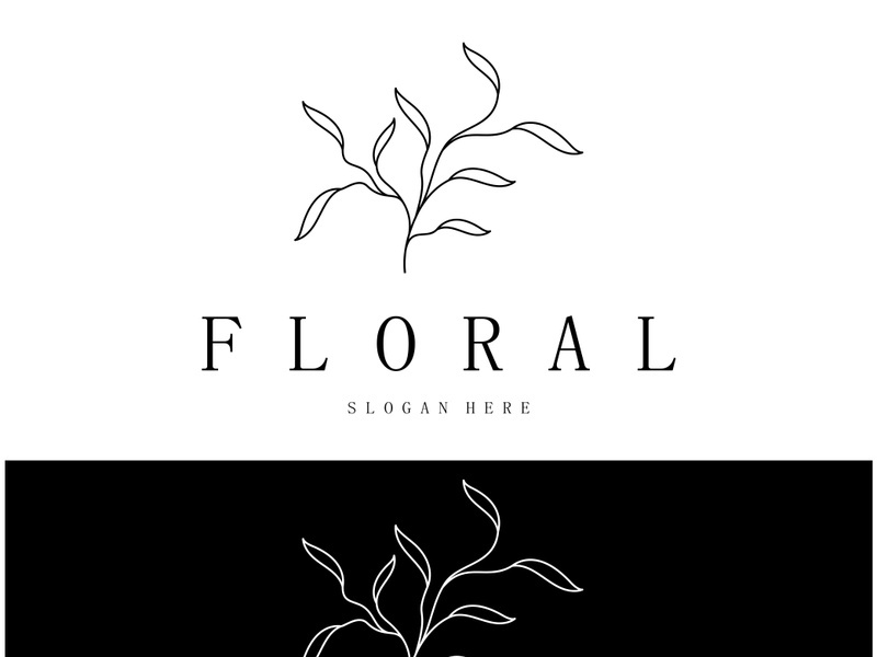 Elegant floral and leaf frame. Delicate botanical vector illustration for labels, spas, corporate identity, and wedding invitations