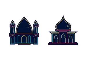 Neon Mosque Illustration