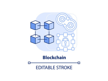 Blockchain light blue concept icon preview picture