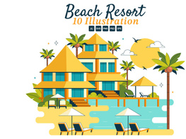 10 Beach Resort Illustration preview picture