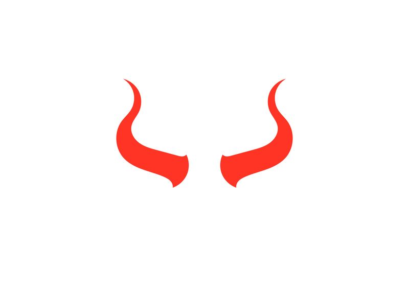 Devil horn red logo icon