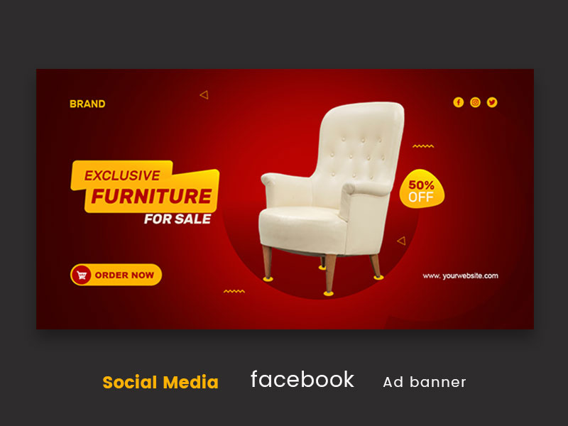 Furniture social media facebook post template