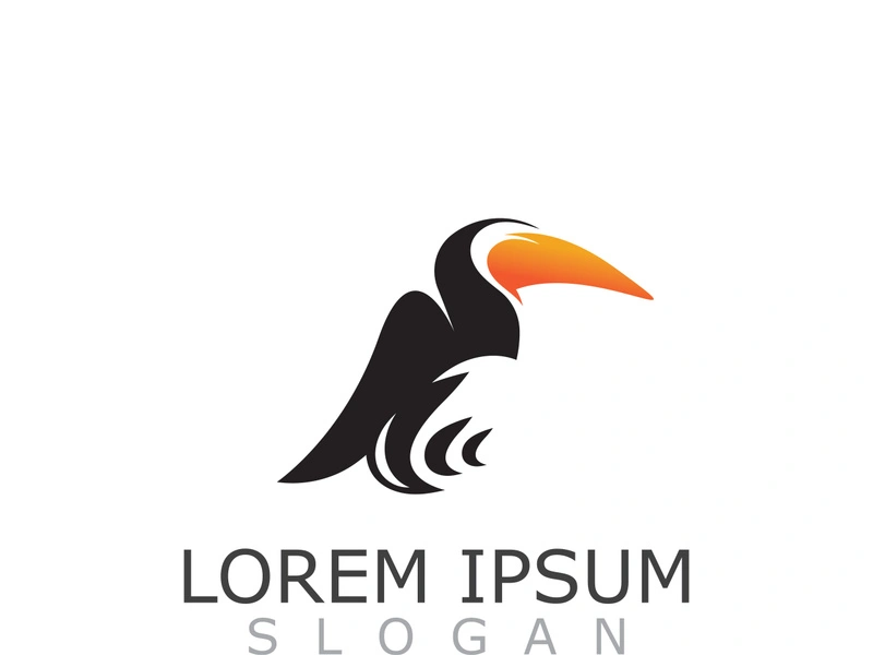 Toucan simple logo design image bird vector illustration