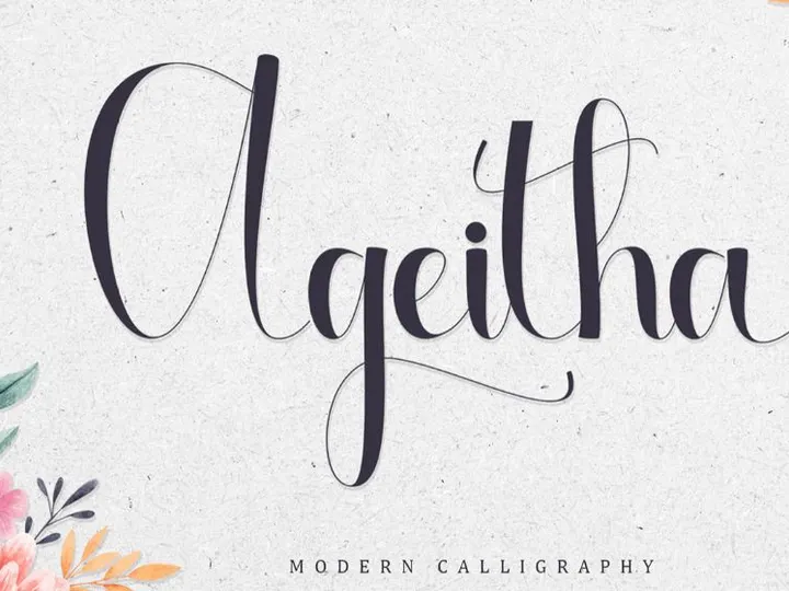 Ageitha - Free Modern Calligraphy