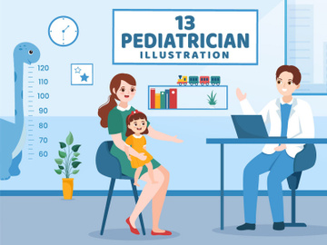 13 Pediatrician and Baby Illustration preview picture