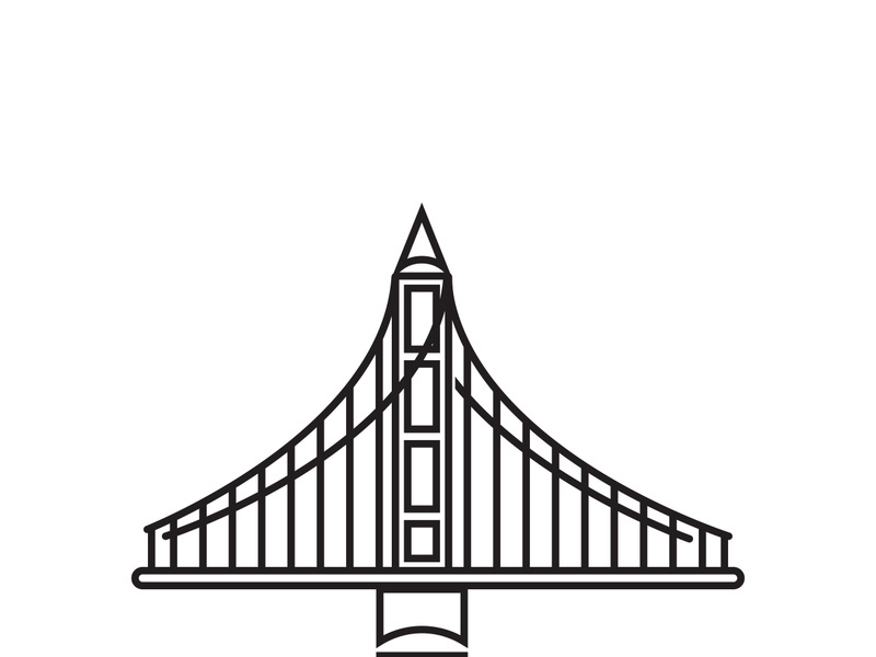 Bridge logo icon design and business symbol template