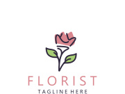 Flower logo design Floral emblem. Cosmetics, Spa, Beauty salon identity, Boutique and wedding invitations