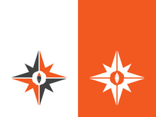 Compass logo template vector icon illustration design