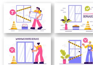 12 Windows and Doors Service Illustration