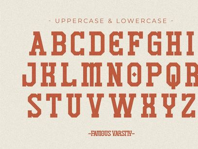 Famous Varsity - Vintage Slab Serif
