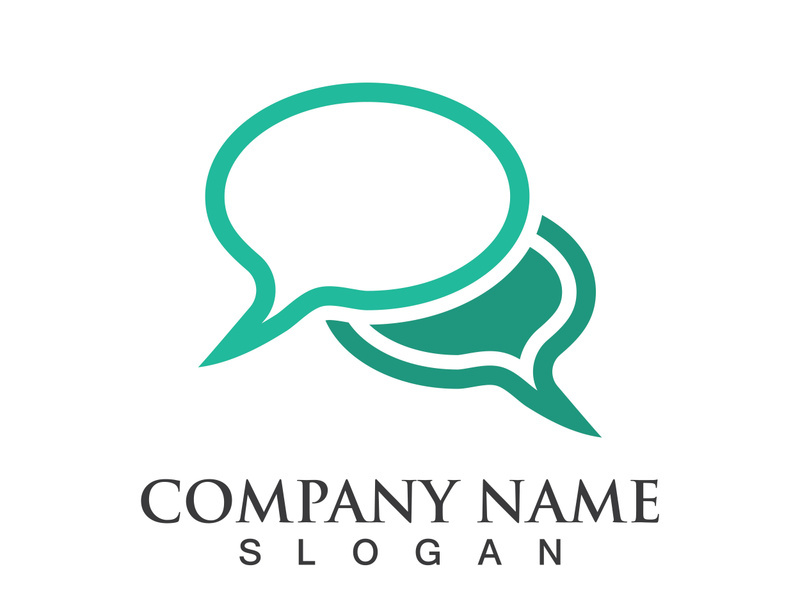 Speech bubble icon logo template vector illustration