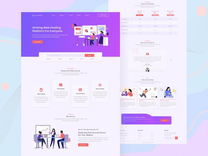 Creative Web Hosting Website Design