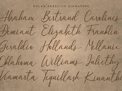 Dulan Anzelica - Signature Script Font