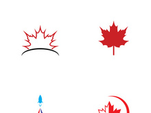 Canadian maple leaf logo design with a creative idea.