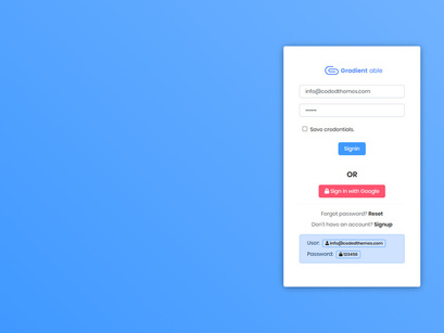 Gradient Able ReactJS Free Admin Dashboard Template