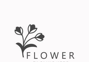 Flower logo design Floral emblem. Cosmetics, Spa, Beauty salon identity, Boutique and wedding invitations