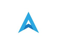 A Letter icon Template illustration design