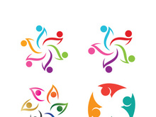 People group and community logo icon illustration design vector