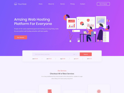 Creative Web Hosting Website Design
