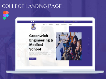 Educational school landing page preview picture