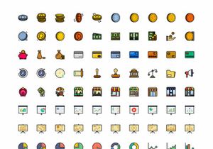 170 Retro Business icons for Sketch