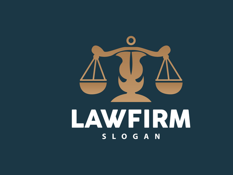 Lawyer Logo, Law Court Simple Design