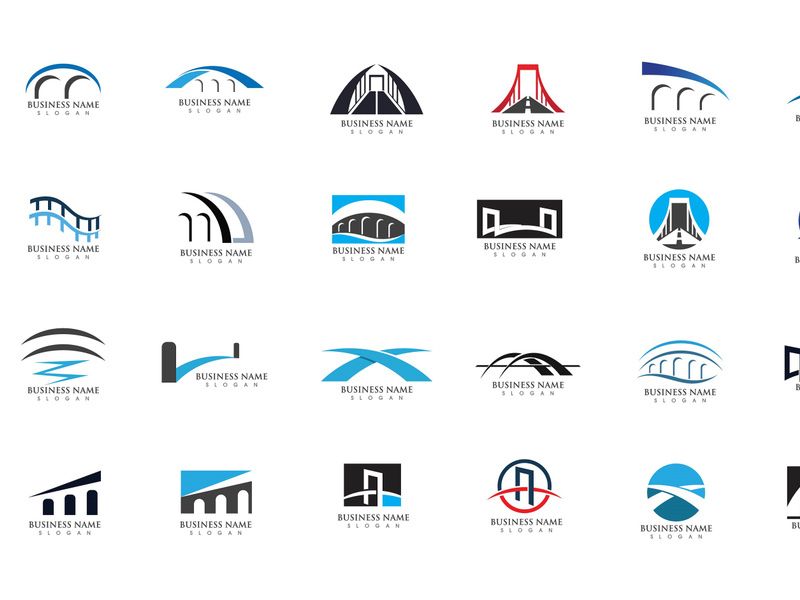 Bridge logo Vector set bundle