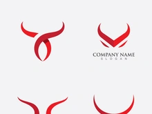 Taurus Logo Template  Red Bull Taurus Logo Template vector icon illustration