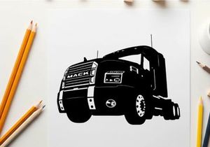 Mack truck silhouette image