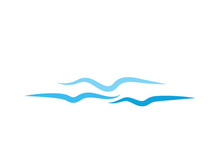 Water wave vector icon illustration