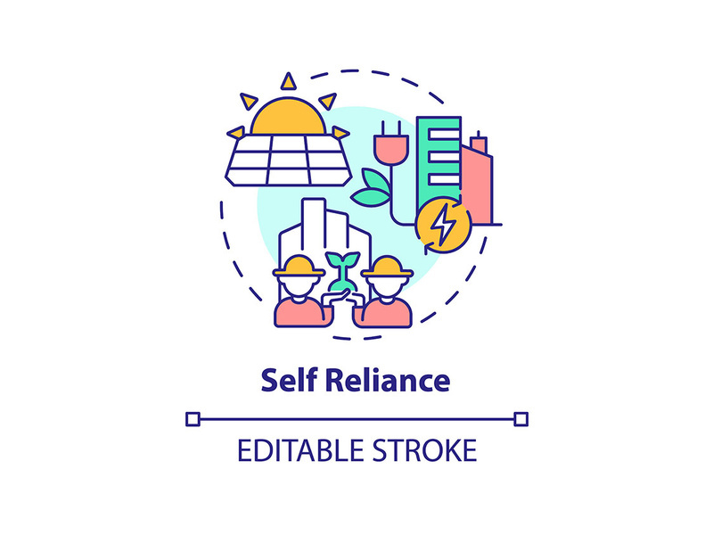 Self reliance concept icon