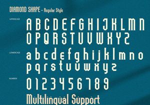 Diamond Shape - Serif Font
