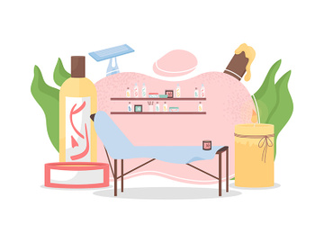 Beauty salon flat concept vector illustration preview picture