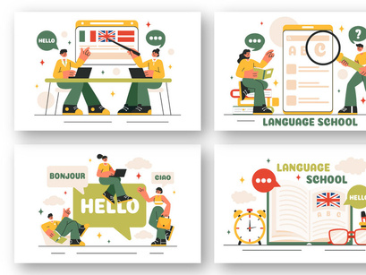 20 Language School Illustration