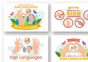 12 International Day of Sign Languages Illustration