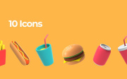 Reebie3D Fast Food 3D Icons