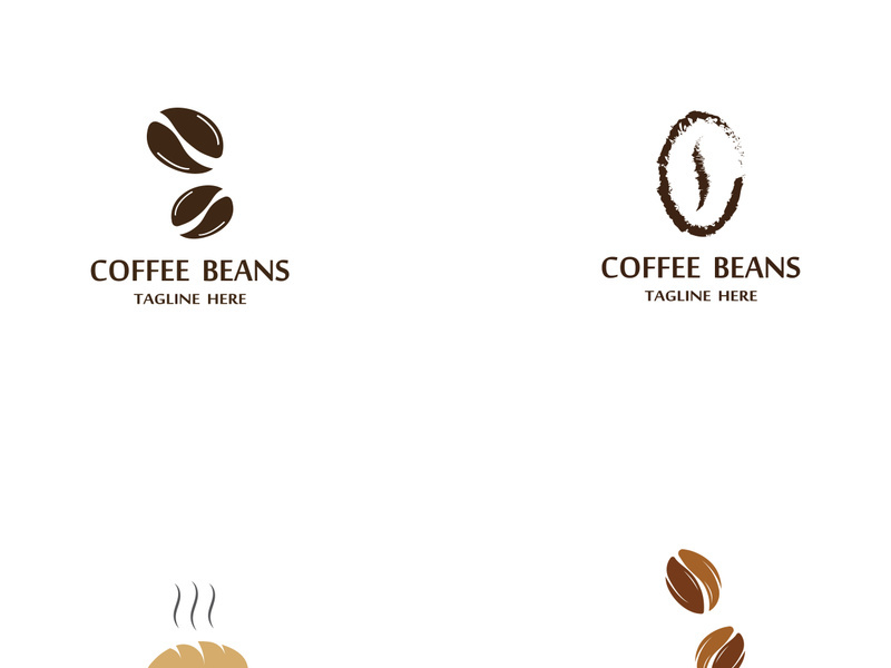 Premium coffee bean logo design.