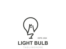 Light bulb creative lamp logo icon and business design bulb digital technology smart idea