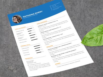 Professional CV Resume - Corporate Lawyer