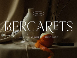 Bercarets Elegant Display Serif Font preview picture