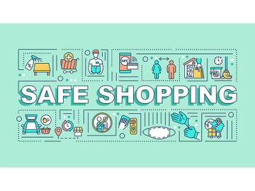 Safe shopping word concepts banner preview picture