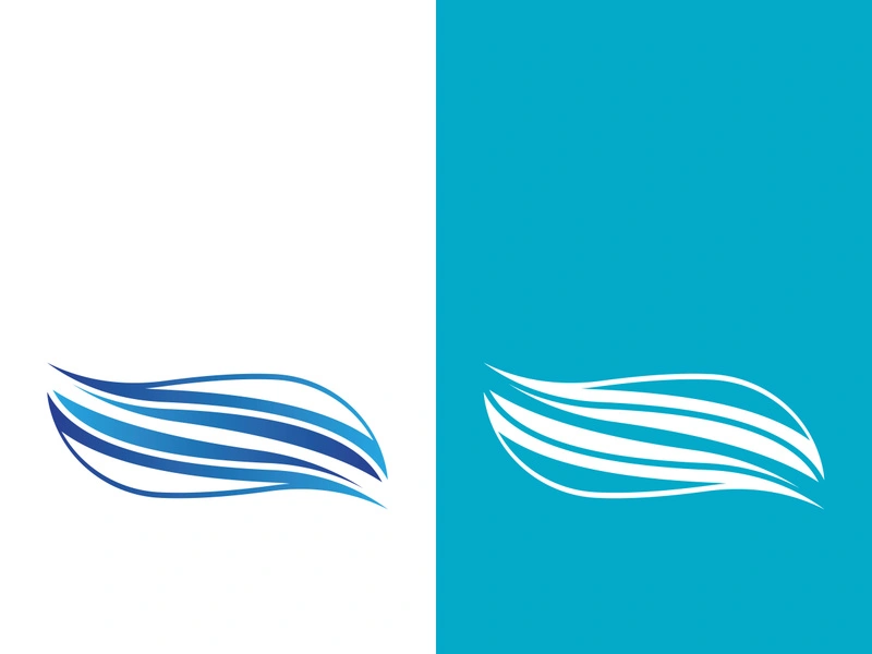 Wave beach vector illustration design logo