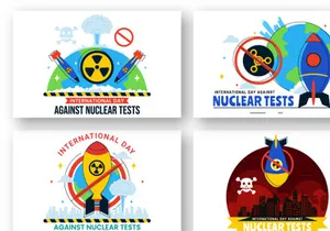 10 Day of Against Nuclear Tests Illustration