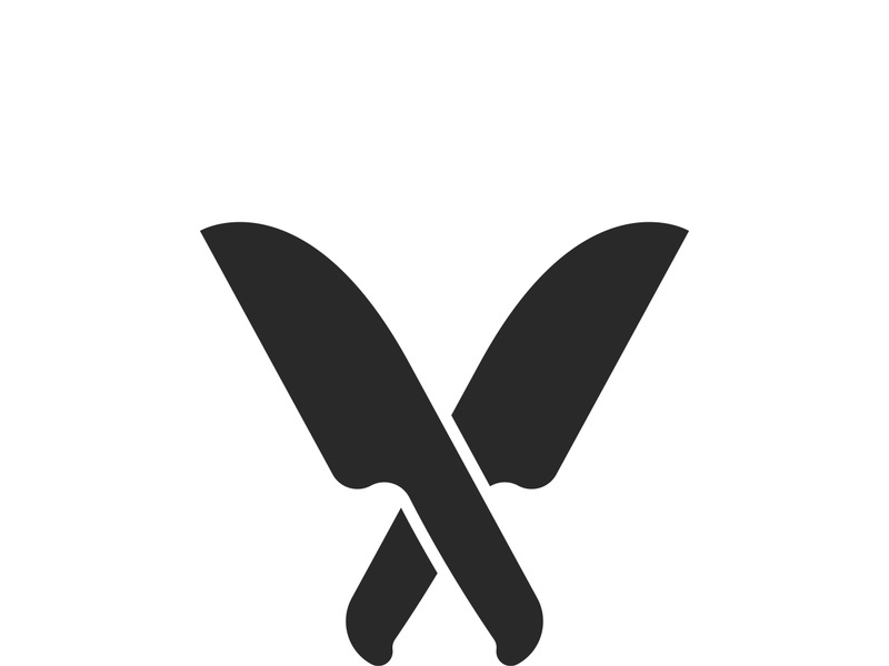 Knife logo icon template and symbol vector design illustration