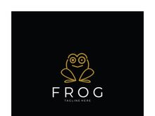 frog logo simple vector design template