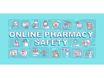 Online pharmacy safety word concepts banner preview picture