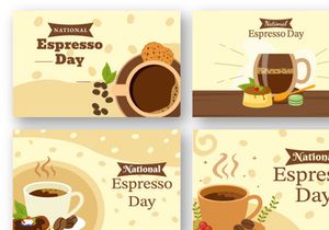 10 National Espresso Day Illustration
