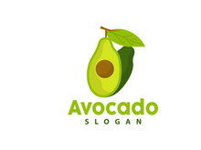 Avocado Logo, Fresh Fruit Vector Symbol Icon Design