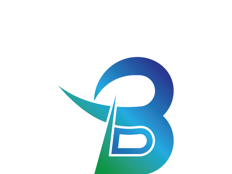 B letter logo template vector illustration